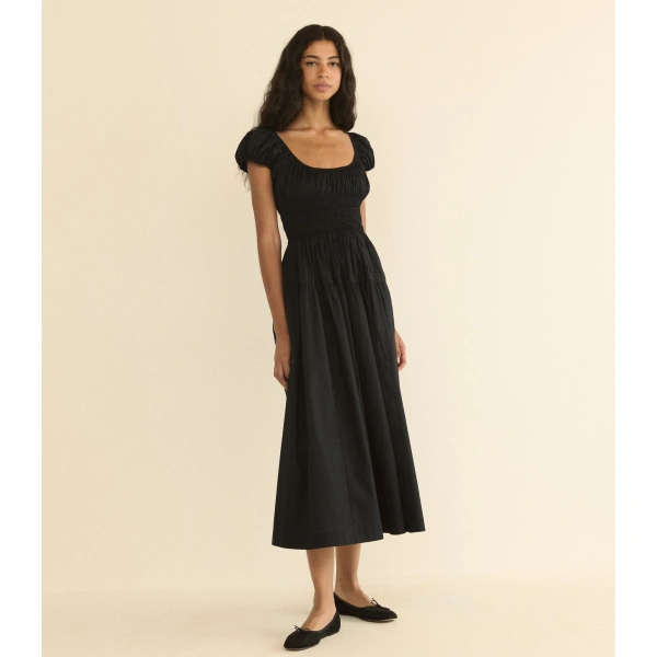 Doen Quinelle Dress in Black | Midi Dresses | Coveti, view 5