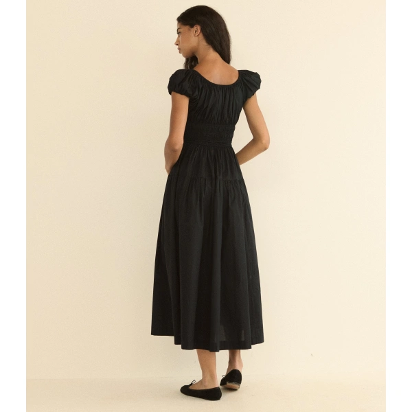 Doen Quinelle Dress in Black | Midi Dresses | Coveti, view 6