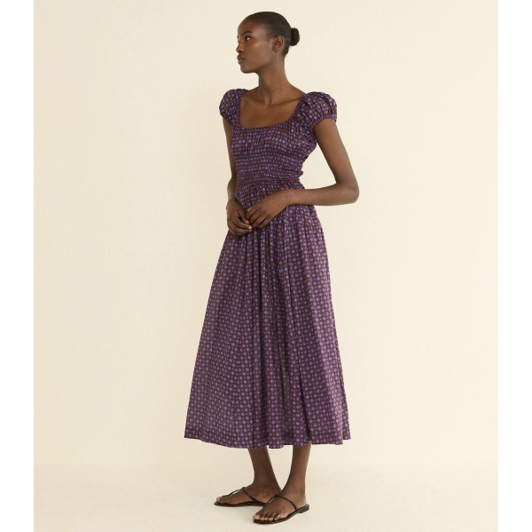 Doen Quinelle Dress in Menorca Foulard | Midi Dresses | Coveti, view 5