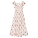 Doen Quinette Dress in Ivory Lantana Floral | Midi Dresses | Coveti