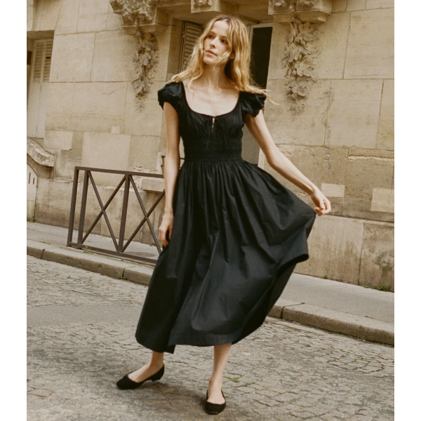 Doen Quinn Dress in Black | Midi Dresses | Coveti, view 2
