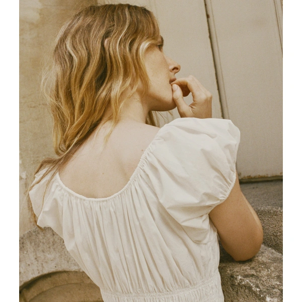 Doen Quinn Dress in Salt | Midi Dresses | Coveti, view 4