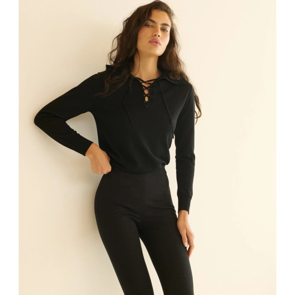 Doen Reed Sweater in Black | Sweaters | Coveti, view 3