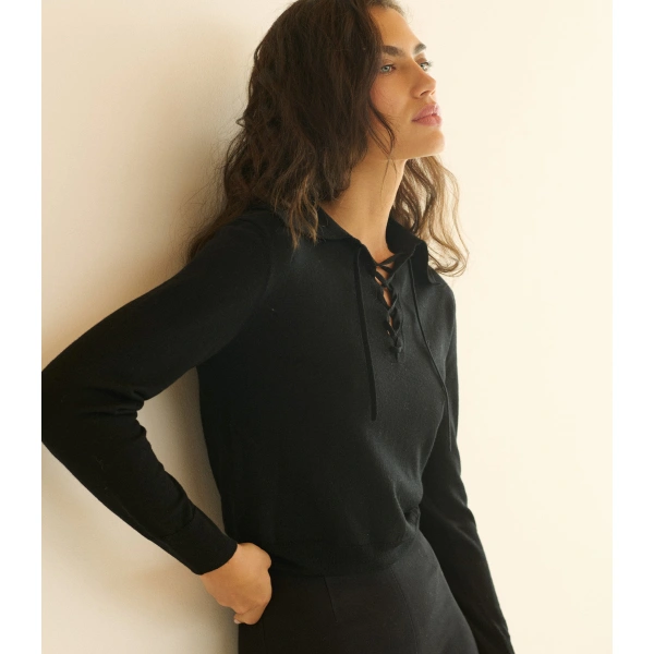 Doen Reed Sweater in Black | Sweaters | Coveti, view 5