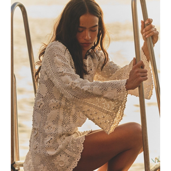 Doen Remiette Dress in Pearl | Mini Dresses | Coveti, view 2