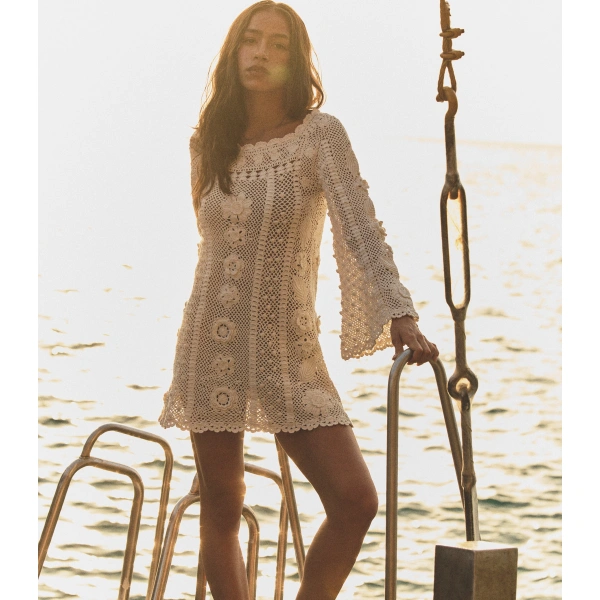 Doen Remiette Dress in Pearl | Mini Dresses | Coveti, view 4