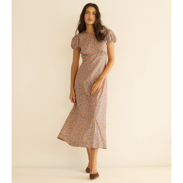 Doen Rhodia Dress in Jardin du Soleil | Midi Dresses | Coveti, view 2