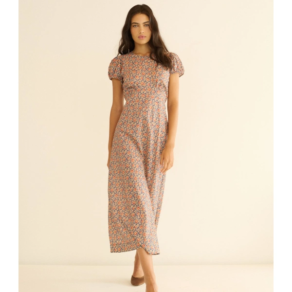 Doen Rhodia Dress in Jardin du Soleil | Midi Dresses | Coveti, view 4