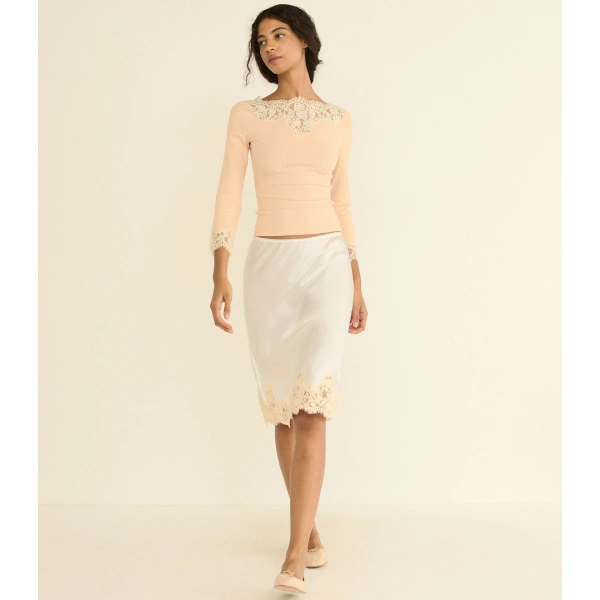 Doen Riana Tee in Light Peach Sorbet | Pyjamas | Coveti, view 3