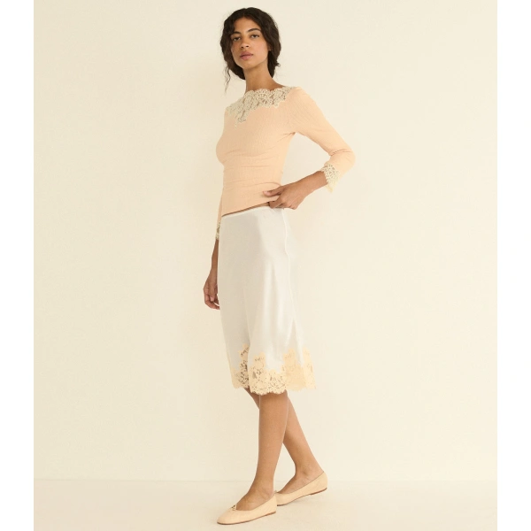 Doen Riana Tee in Light Peach Sorbet | Pyjamas | Coveti, view 5