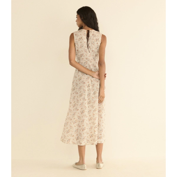 Doen Riona Dress in Crème Windswept Meadow | Midi Dresses | Coveti, view 6