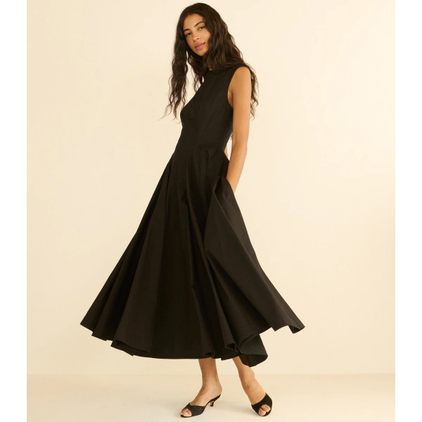 Doen Rivière Dress in Black | Maxi Dresses | Coveti, view 3