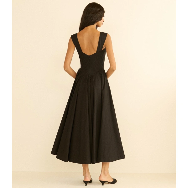 Doen Rivière Dress in Black | Maxi Dresses | Coveti, view 6