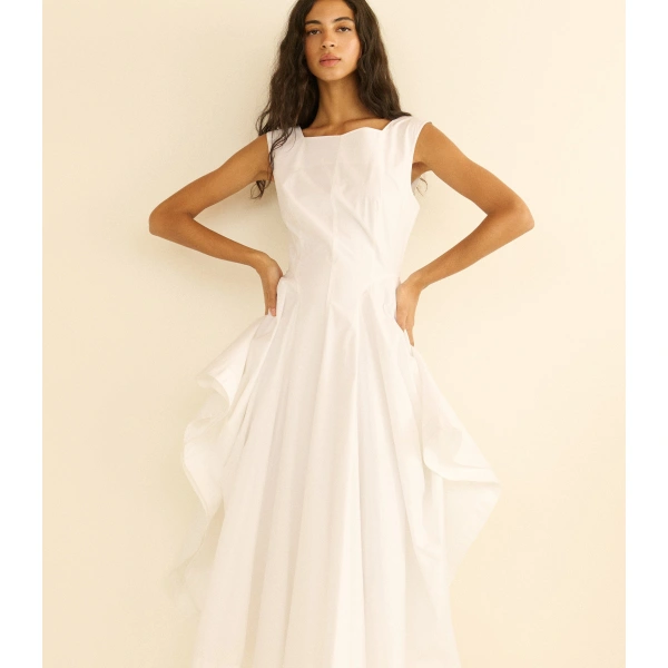 Doen Rivière Dress in Salt | Maxi Dresses | Coveti, view 2