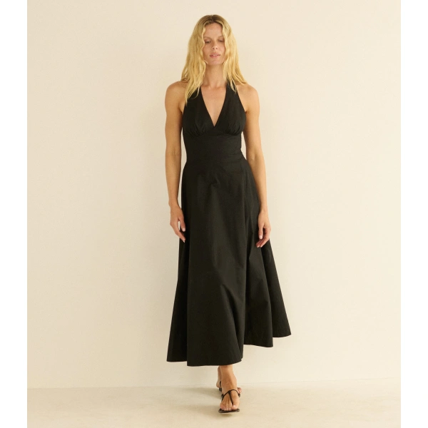 Doen Rosetta Dress in Black | Maxi Dresses | Coveti, view 3