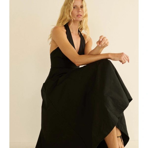 Doen Rosetta Dress in Black | Maxi Dresses | Coveti, view 4