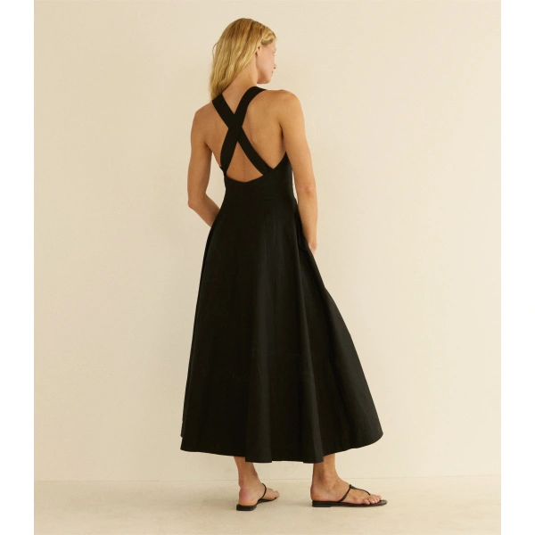Doen Rosetta Dress in Black | Maxi Dresses | Coveti, view 6