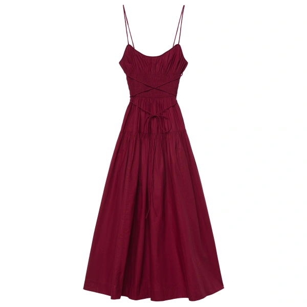 Safia Dress in Deep Ruby