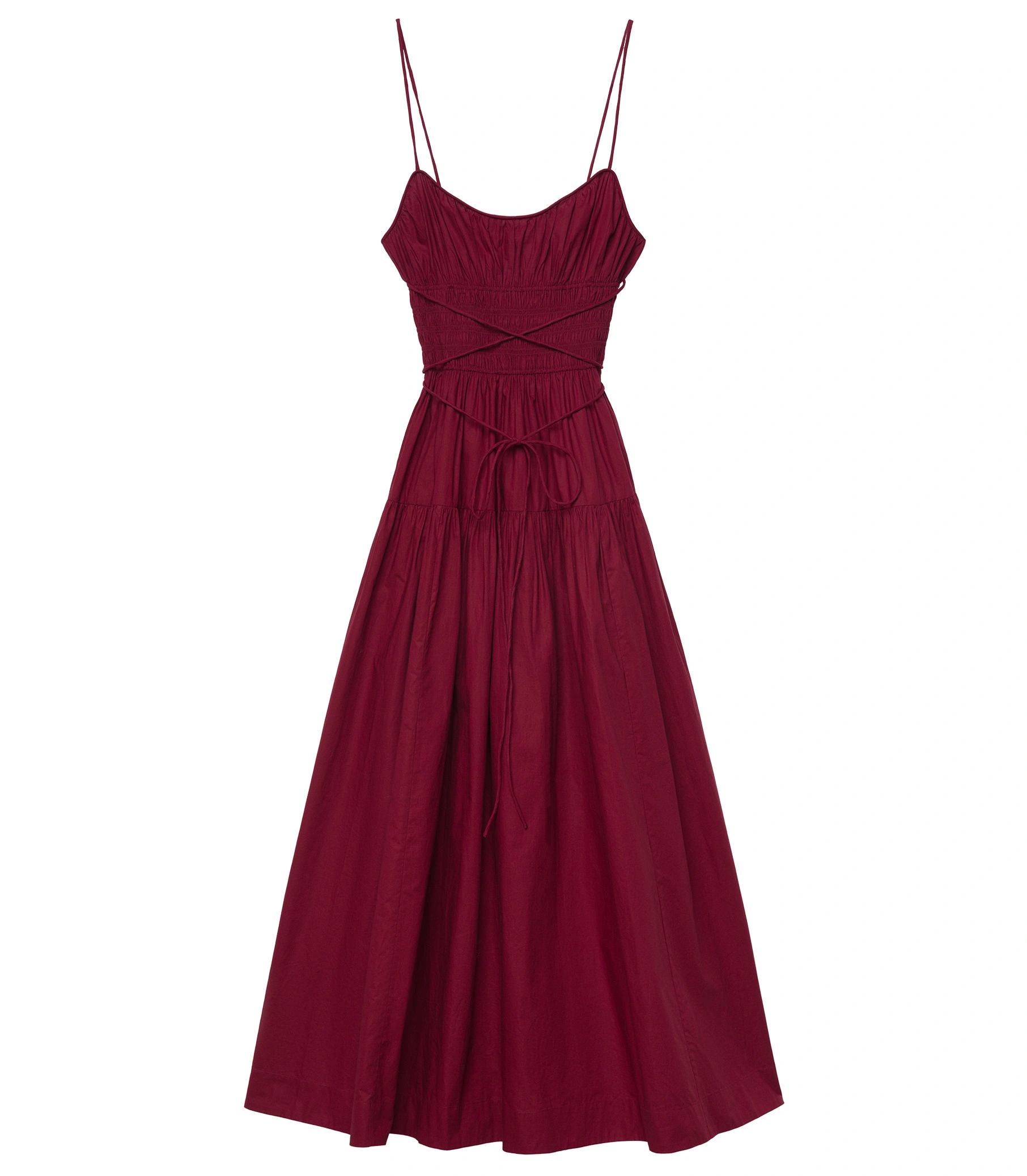 Doen Safia Dress in Deep Ruby Doen Safia Dress in Deep Ruby | Midi Dresses | Coveti