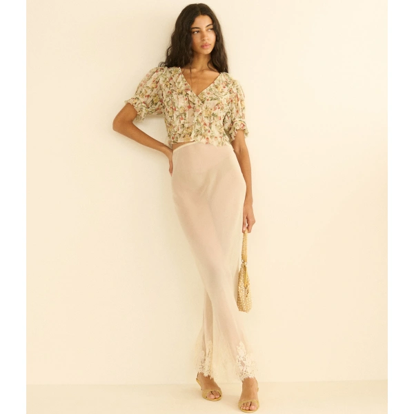 Doen Salona Top in Cerise et Fleur | Blouses | Coveti, view 3