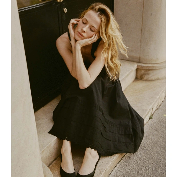 Doen Sebastiane Skirt in Black | Maxi Skirts | Coveti, view 5