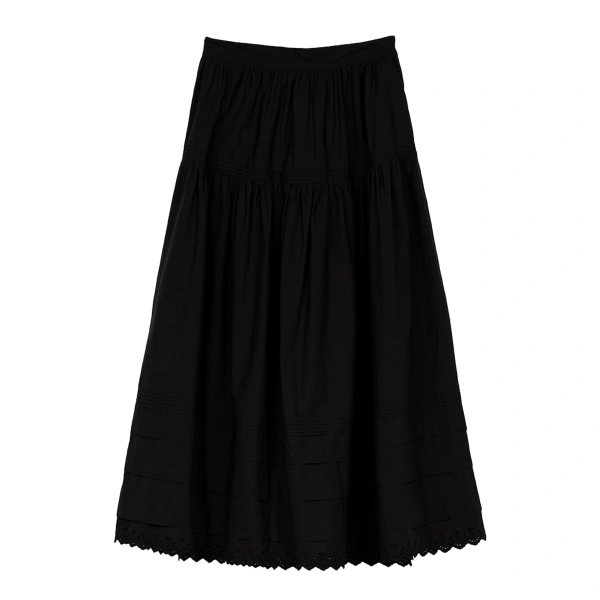 Doen Sebastiane Skirt in Black | Maxi Skirts | Coveti