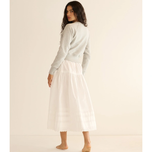 Doen Sebastiane Skirt in Powder | Maxi Skirts | Coveti, view 4