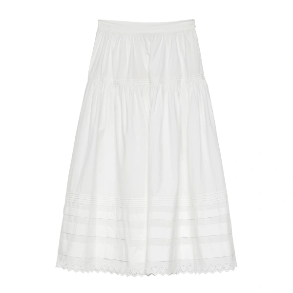 Doen Sebastiane Skirt in Powder | Maxi Skirts | Coveti