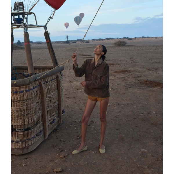 Doen Sedona Suede Short in Barrel | Shorts | Coveti, view 6