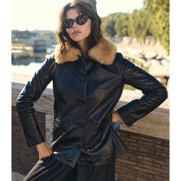 Doen Seville Leather Jacket in Black | Leather Jackets | Coveti, view 3