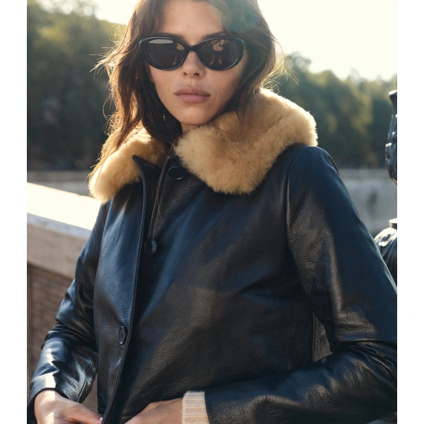 Doen Seville Leather Jacket in Black | Leather Jackets | Coveti, view 4