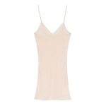 Doen Short Deep V-Neck Slip in Conch | Slip Dresses | Coveti