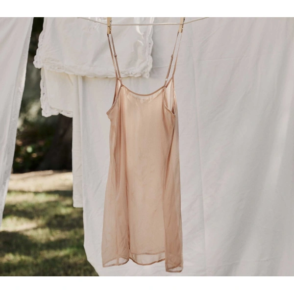 Doen Short Scoop Neck Slip in Conch | Slip Dresses | Coveti, view 5