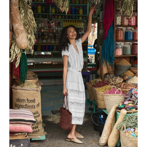 Doen Sidra Skirt in Salt | Midi Skirts | Coveti, view 3