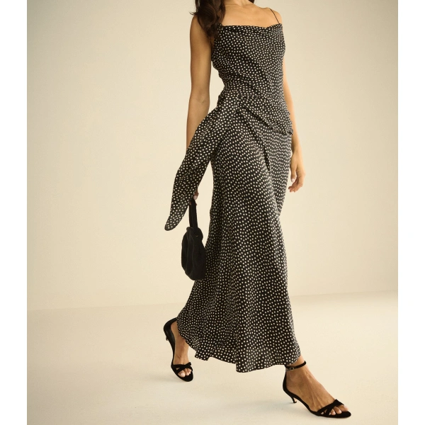 Doen Silvanie Dress in Camille Dot | Midi Dresses | Coveti, view 2