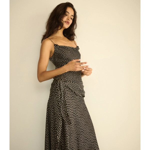Doen Silvanie Dress in Camille Dot | Midi Dresses | Coveti, view 4