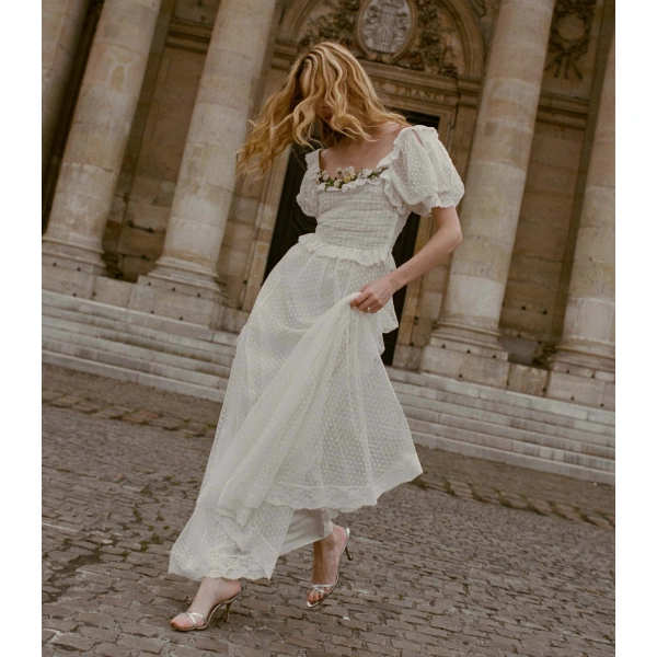 Doen Sol Anniversary Dress in Salt | Maxi Dresses | Coveti, view 2
