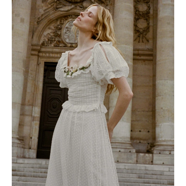 Doen Sol Anniversary Dress in Salt | Maxi Dresses | Coveti, view 3