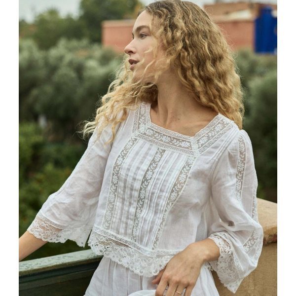 Doen Solstice Top in Salt | Blouses | Coveti, view 2