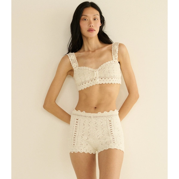 Doen Soria Top in Pearl | Blouses | Coveti, view 3