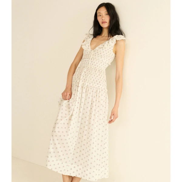 Doen Sorina Dress in Petit Posy Calico | Maxi Dresses | Coveti, view 2