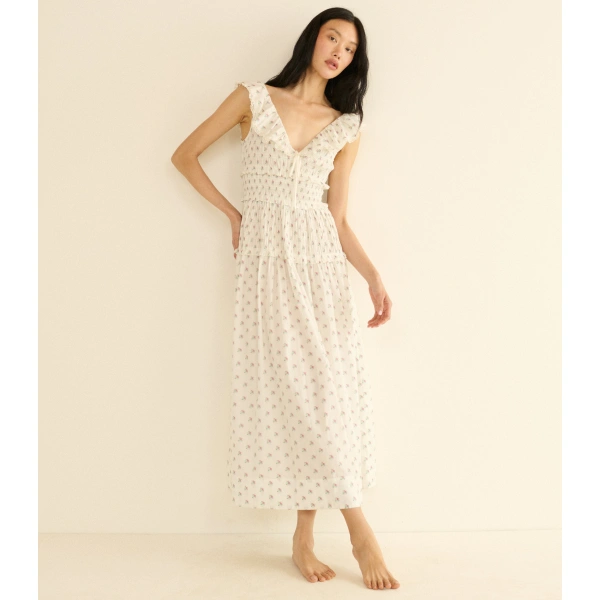 Doen Sorina Dress in Petit Posy Calico | Maxi Dresses | Coveti, view 4