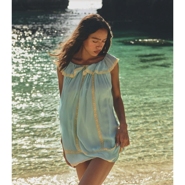Doen Suzette Dress in Pale Wisteria | Midi Dresses | Coveti, view 4