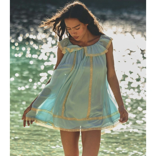 Doen Suzette Dress in Pale Wisteria | Midi Dresses | Coveti, view 6