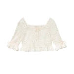 Doen Sybille Top in Pearl | Blouses | Coveti