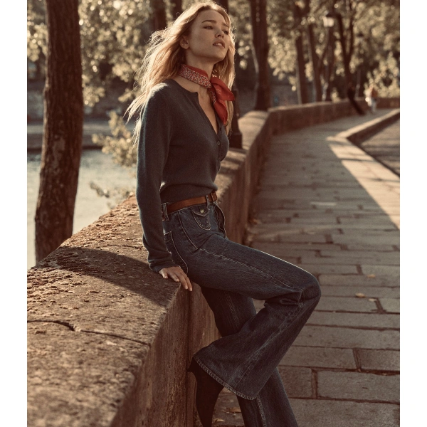 Doen Sylvie Jean in Roussillon Mid Wash | Jeans | Coveti, view 2