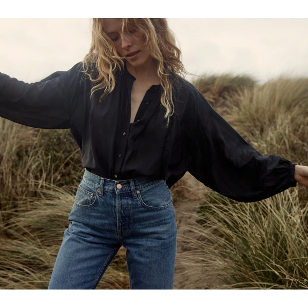 Doen The Jane Blouse in Black | Blouses | Coveti, view 2