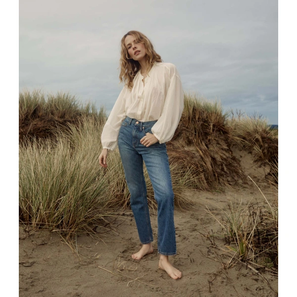 Doen The Jane Blouse in Salt | Blouses | Coveti, view 3