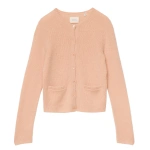 Doen Thea Cashmere Cardigan in Light Peach Sorbet | Cardigans | Coveti