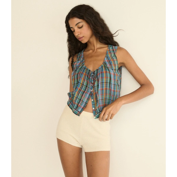 Doen Theo Top in Alderbrook Plaid | Blouses | Coveti, view 2